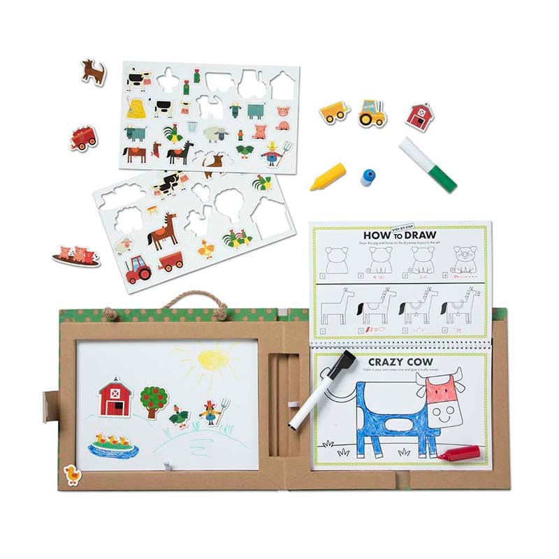 Play Draw Create Farm Fun - Art & Craft Kits - Melissa & Doug