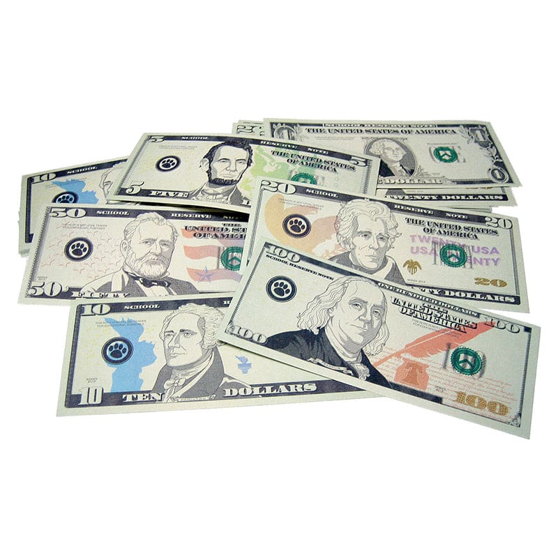 Play Money Assorted Bills (Pack of 10) - Money - Teacher Created Resources