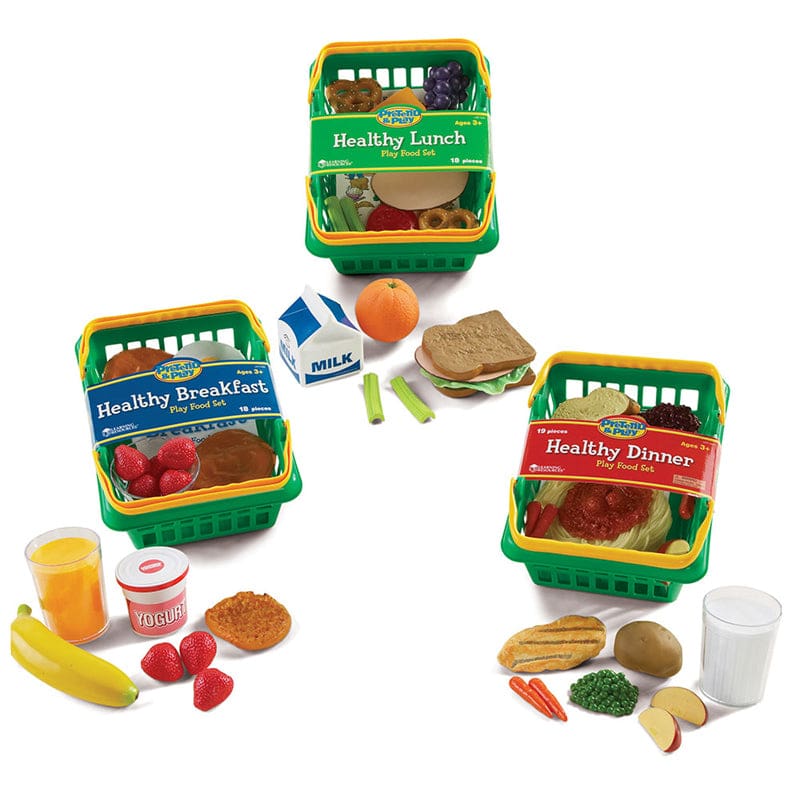 Play Set Healthy Foods Set Of 55 Bundle - Play Food - Learning Resources
