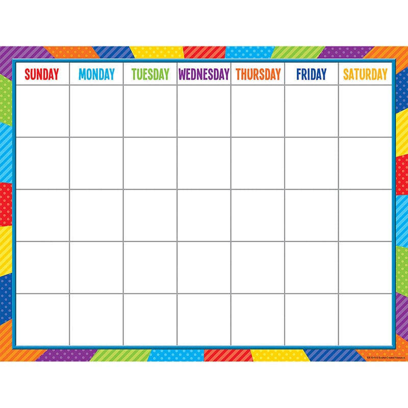 Playful Patterns Calendar Chart (Pack of 12) - Calendars - Teacher Created Resources