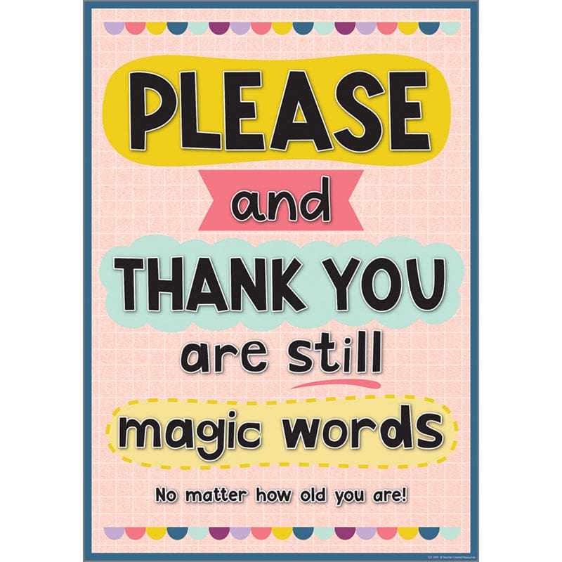 Please & Thank Your Are Still Magic Words Positive Poster (Pack of 12) - Inspirational - Teacher Created Resources