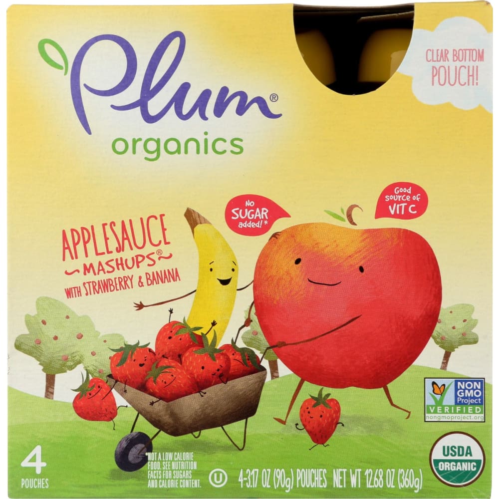 PLUM ORGANICS: Applesauce Mashups 12.68 oz - Grocery > Snacks > Fruit Snacks - PLUM ORGANICS