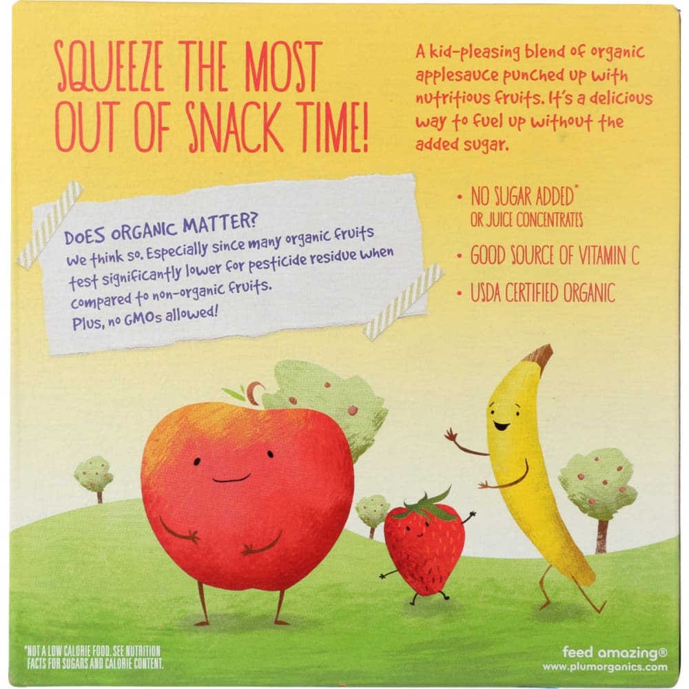 PLUM ORGANICS: Applesauce Mashups 12.68 oz - Grocery > Snacks > Fruit Snacks - PLUM ORGANICS