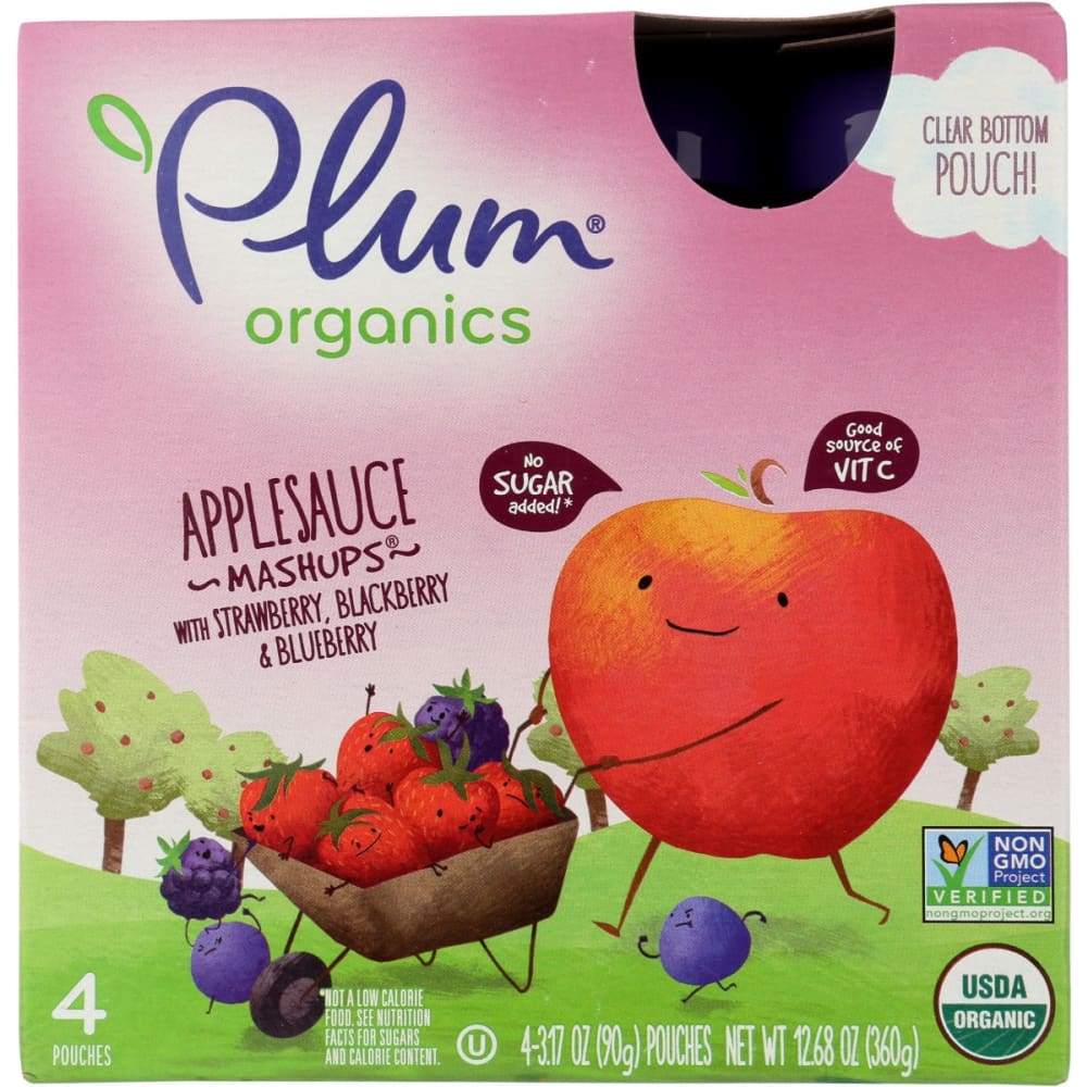 PLUM ORGANICS: Mashup 4Pk Mxd Berry 12.68 oz - Grocery > Snacks > Fruit Snacks - PLUM ORGANICS