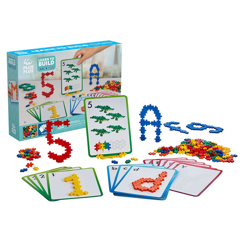 Plus-Plus Learn To Build Abc & 123 - Blocks & Construction Play - Plus-plus Usa