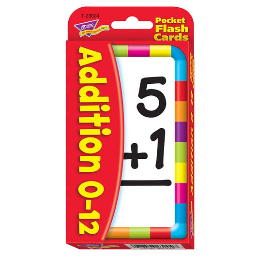Pocket Flash Cards Addition 56-Pk 3 X 5 Two-Sided Cards (Pack of 10) - Flash Cards - Trend Enterprises Inc.