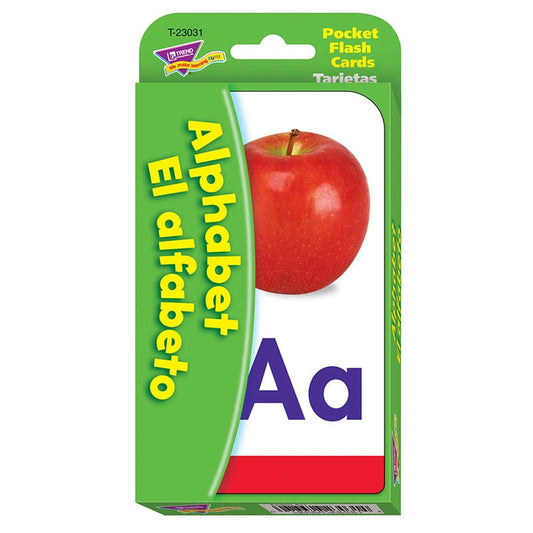 Pocket Flash Cards Alphabet El Alfabeto (Pack of 10) - Flash Cards - Trend Enterprises Inc.