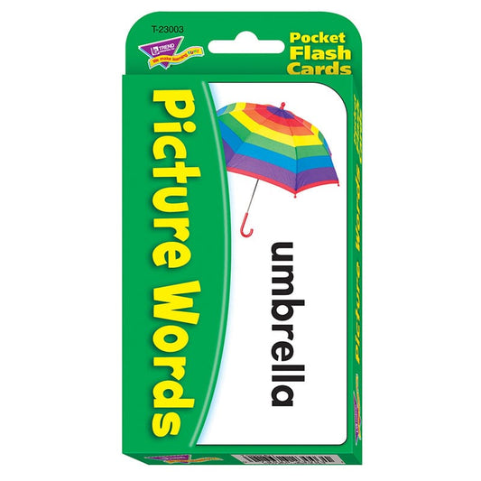 Pocket Flash Cards Picture 56-Pk Words 3 X 5 Two-Sided Cards (Pack of 10) - Sight Words - Trend Enterprises Inc.