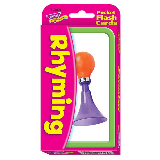 Pocket Flash Cards Rhyming 56-Pk 3 X 5 Two-Sided Cards (Pack of 10) - Phonics - Trend Enterprises Inc.