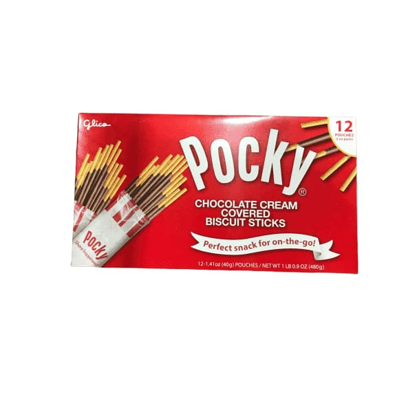 POCKY Chocolate Cream Covered Biscuit Sticks 12 pouches 480 grams by Pocky - ShelHealth.Com
