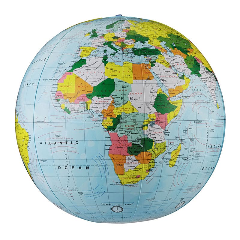 Political-Inflate Globe 12In (Pack of 6) - Globes - Replogle Globes