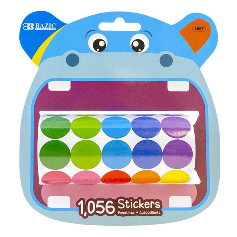Polka Dot Sticker Rolls 1056/Roll (Pack of 12) - Stickers - Bazic Products