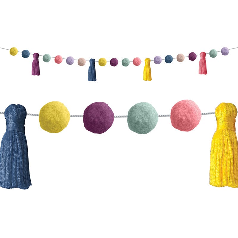 Pom-Poms And Tassels Garland (Pack of 6) - Border/Trimmer - Teacher Created Resources