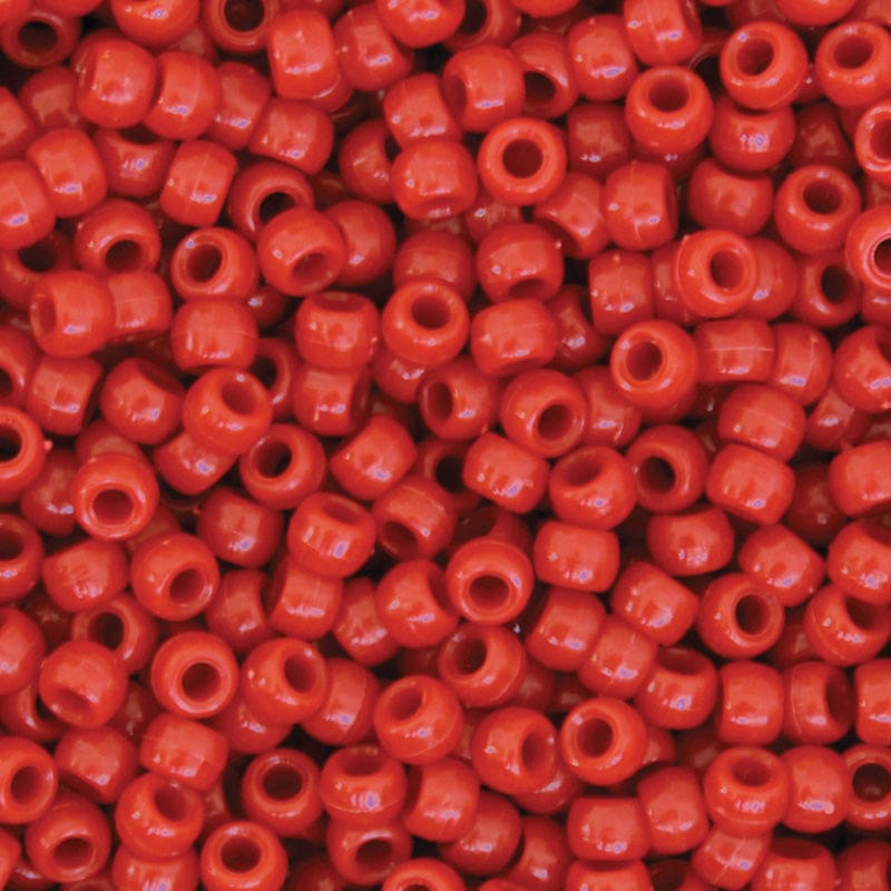 Pony Beads Red 1000 Pieces (Pack of 6) - Beads - Dixon Ticonderoga Co - Pacon