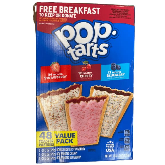 Pop-Tarts Toaster Pastries, Variety Pack, 48 Ct, 2.3kg, Box | ShelHealth