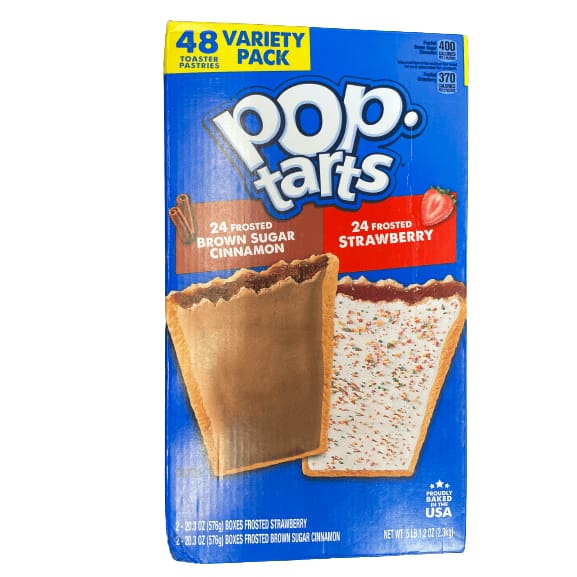 Pop-Tarts Pop-Tarts Toaster Pastries, Variety Pack, 48 Ct, 5lbs 1.2 Oz, Box