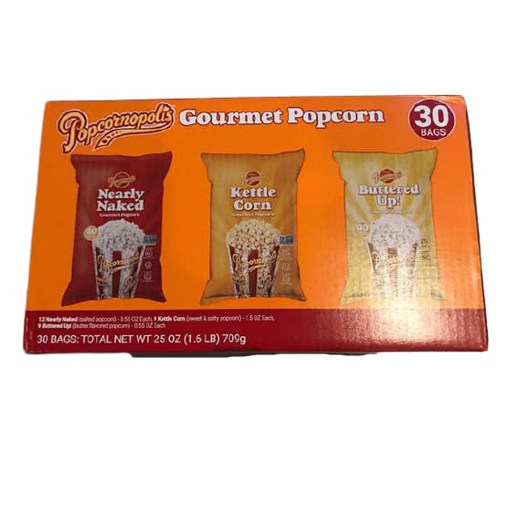Popcornopolis Popcornopolis Gourmet Popcorn, Variety Pack, 30-count