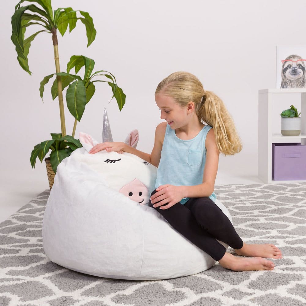 Posh Creations Unicorn Bean Bag Chair for Kids - Kids Furniture - Posh