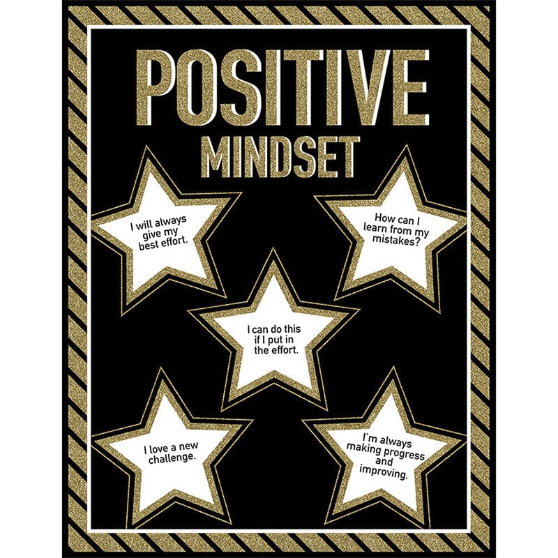 Positive Mindset Chart Sparkle And Shine (Pack of 12) - Motivational - Carson Dellosa Education