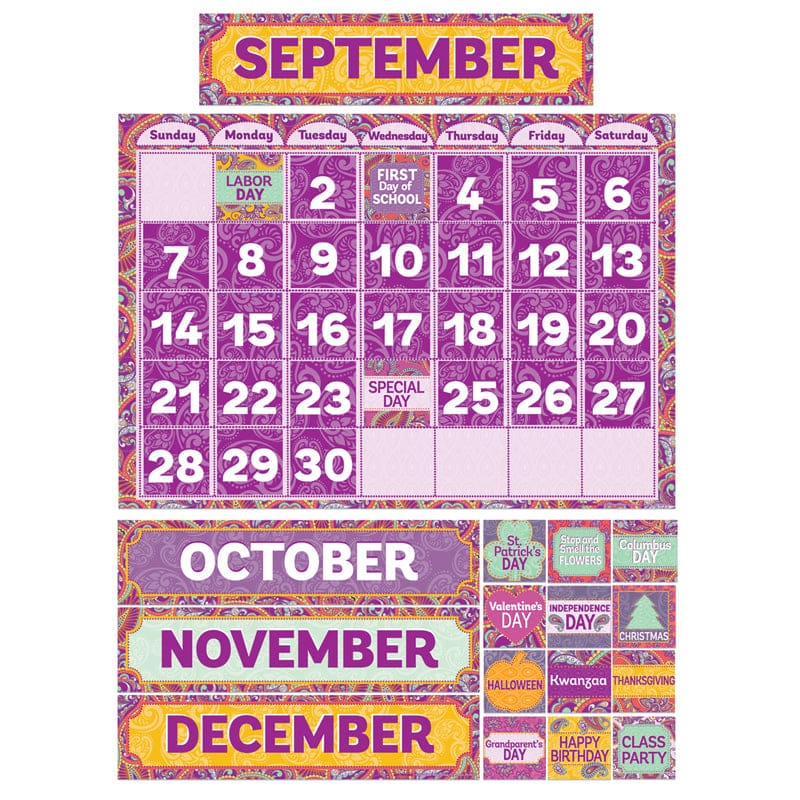 Positively Paisley Calendar Bb St (Pack of 2) - Calendars - Eureka