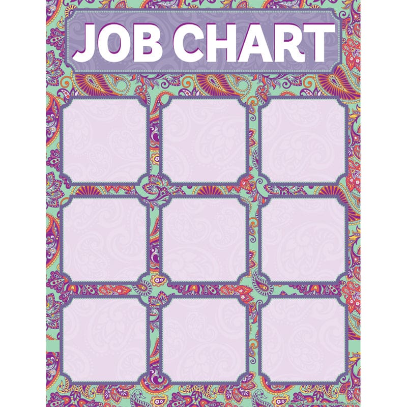 Positively Paisley Class Jobs Chart (Pack of 12) | ShelHealth
