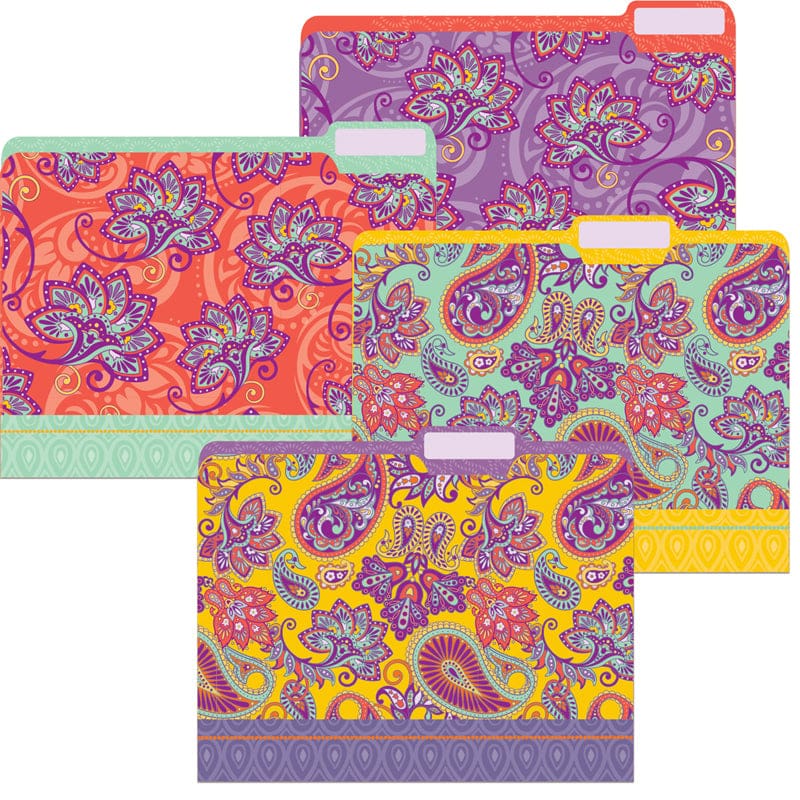 Positively Paisley File Folders (Pack of 12) - Folders - Eureka