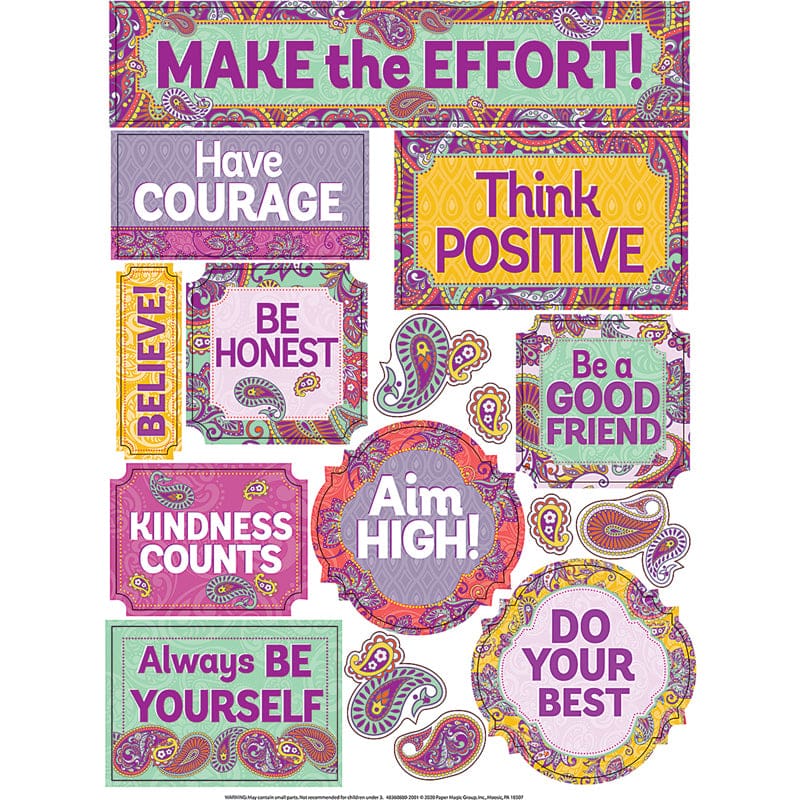 Positively Paisley Window Clings (Pack of 12) - Window Clings - Eureka