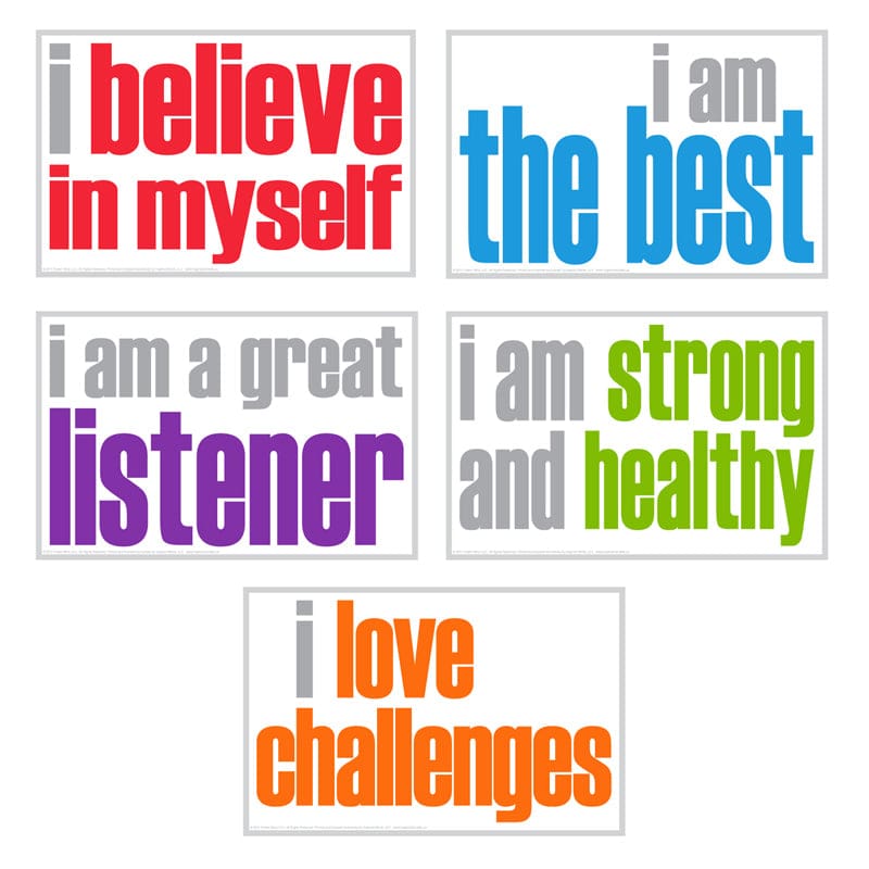 Positivity Posters Pack Of 5 (Pack of 6) - Motivational - Inspired Minds