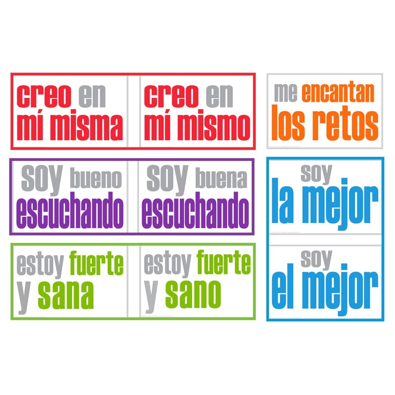 Positivity Posters Spanish 5Pk (Pack of 2) - Charts - Inspired Minds