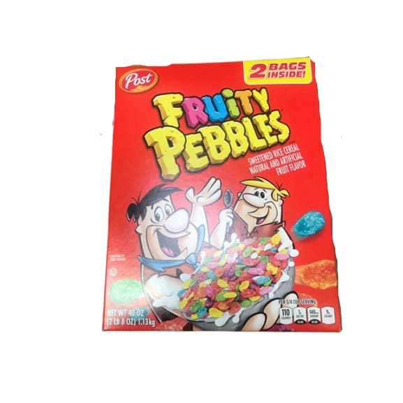 Post, Fruity Pebbles Cereal, 40oz Bag - ShelHealth.Com