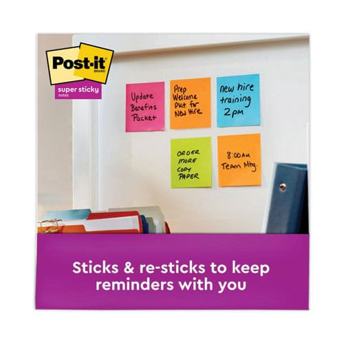Post-it Dispenser Notes Super Sticky Pop-up 3 X 3 Note Refill 3 X 3 Energy Boost Collection Colors 90 Sheets/pad 6 Pads/pack - School
