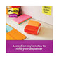Post-it Dispenser Notes Super Sticky Pop-up 3 X 3 Note Refill 3 X 3 Energy Boost Collection Colors 90 Sheets/pad 6 Pads/pack - School