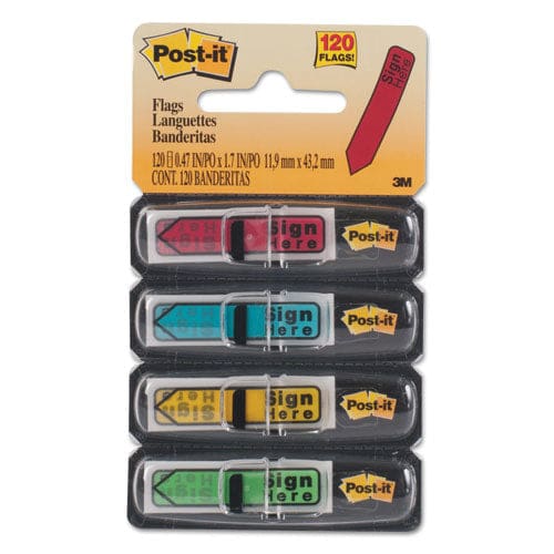 Post-it Flags Arrow Message 0.5 Page Flags In Dispenser sign Here Red 20 Flags Dispenser 4 Dispensers/pack - Office - Post-it® Flags