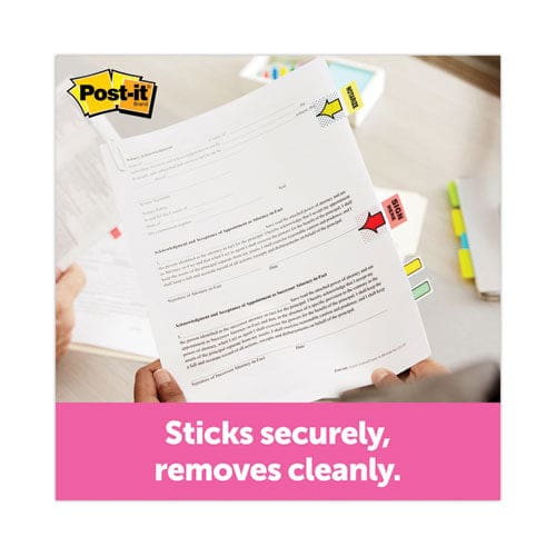 Post-it Flags Arrow Message 1 Page Flags notarize, Yellow 50 Flags/dispenser 2 Dispensers/pack - Office - Post-it® Flags