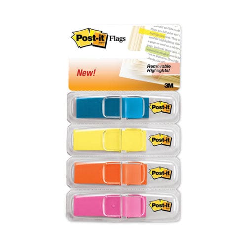 Post-it Flags Highlighting Page Flags 4 Bright Colors 0.5 X 1.75 35/color 4 Dispensers/pack - Office - Post-it® Flags