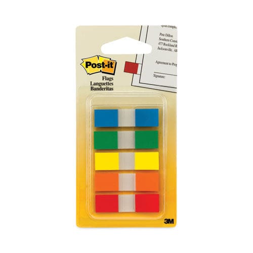 Post-it Flags Page Flags In Portable Dispenser Assorted Primary 20 Flags/color 100 Flags/pack - Office - Post-it® Flags