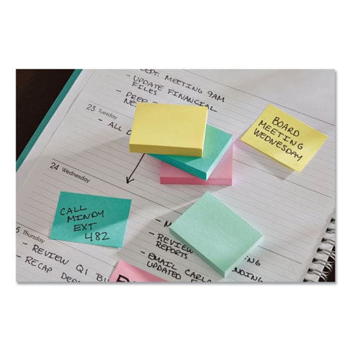 Post-it Notes Original Pads In Beachside Cafe Collection Colors 1.38 X 1.88 100 Sheets/pad 12 Pads/pack - School Supplies - Post-it® Notes