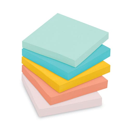 Post-it Notes Original Pads In Beachside Cafe Collection Colors Value Pack 3 X 3 100 Sheets/pad 24 Pads/pack - School Supplies - Post-it®