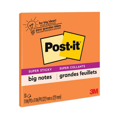 Post-it Notes Super Sticky Big Notes Unruled 11 X 11 Orange 30 Sheets - School Supplies - Post-it® Notes Super Sticky