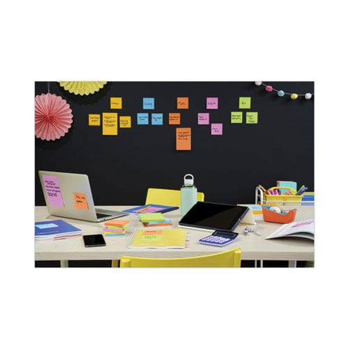Post-it Notes Super Sticky Meeting Notes In Energy Boost Collection Colors 6 X 4 45 Sheets/pad 8 Pads/pack - School Supplies - Post-it®