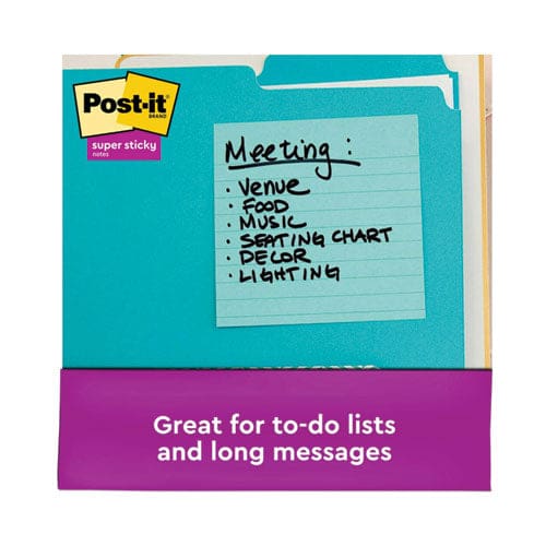 Post-it Notes Super Sticky Pads In Supernova Neon Collection Colors Note Ruled 4 X 4 90 Sheets/pad 6 Pads/pack - School Supplies - Post-it®