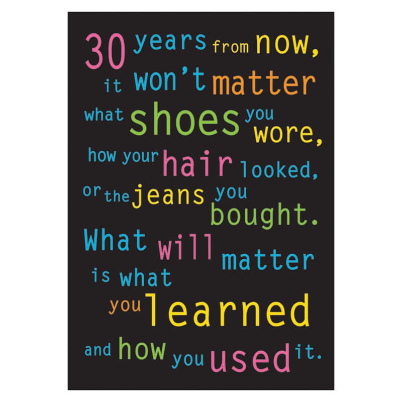 Poster 30 Years From Now 13 X 19 Large (Pack of 12) - Motivational - Trend Enterprises Inc.