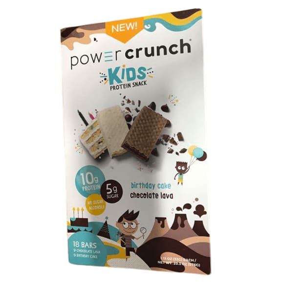 Power Crunch Kids Chocolate Lava and Birthday Cake Energy Bars, 18 ct. - ShelHealth.Com