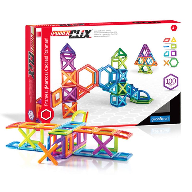 Powerclix 100 Piece Educational Set - Blocks & Construction Play - Guidecraft Usa