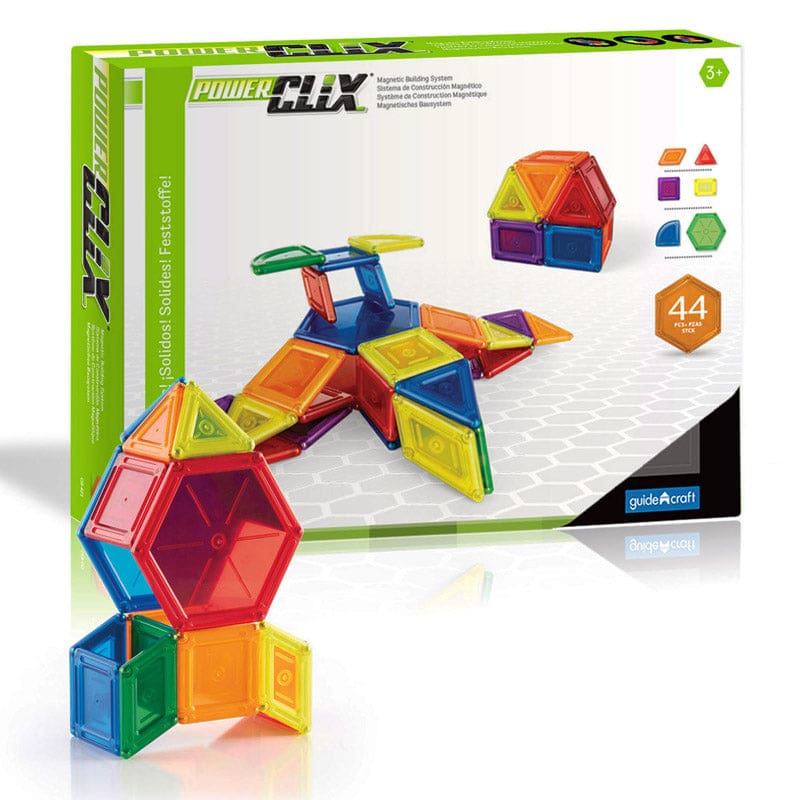 Powerclix Solids 44 Pieces - Blocks & Construction Play - Guidecraft Usa