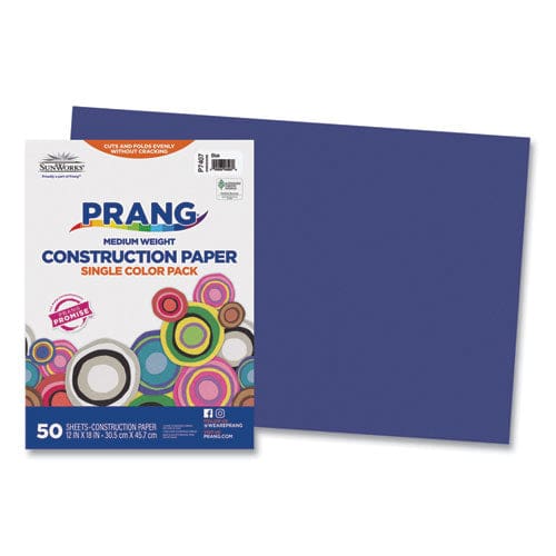Prang Sunworks Construction Paper 50 Lb Text Weight 12 X 18 Blue 50/pack - School Supplies - Prang®