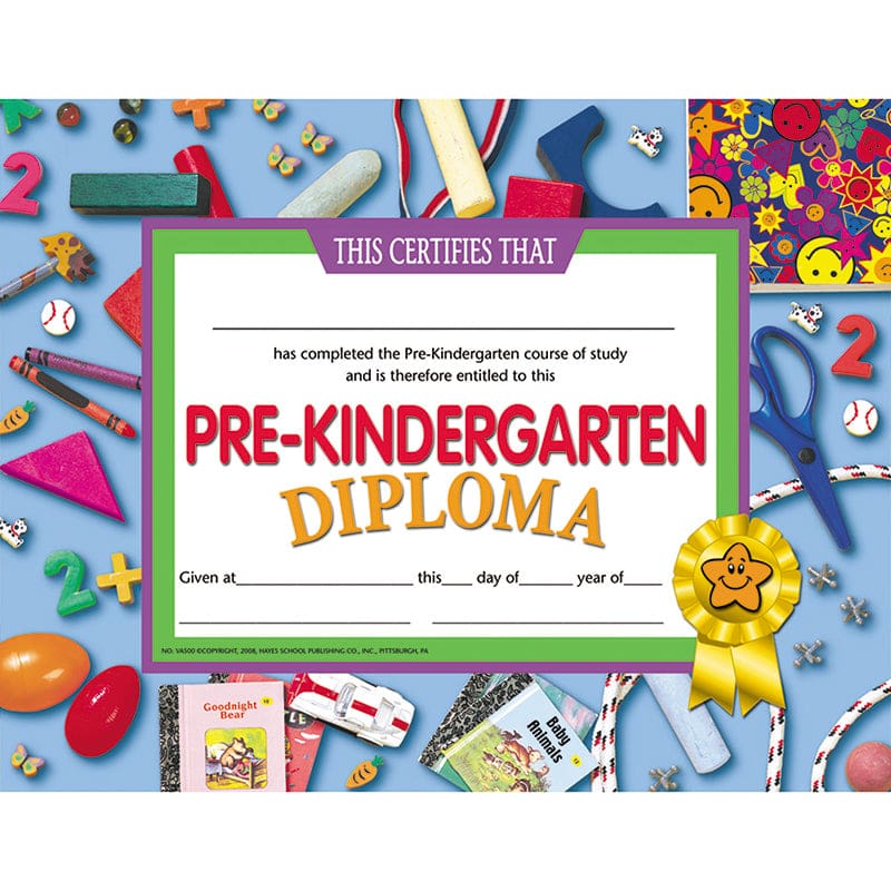 Pre-Kindergarten Diploma (Pack of 8) - Certificates - Flipside