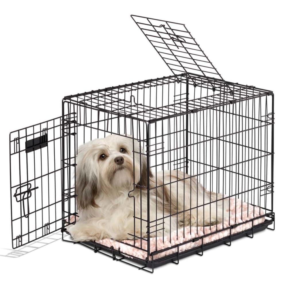 Precision Pet Products 2 Door Great Crate for Dog Hard-Sided Black 24 in - Pet Supplies - Precision Pet