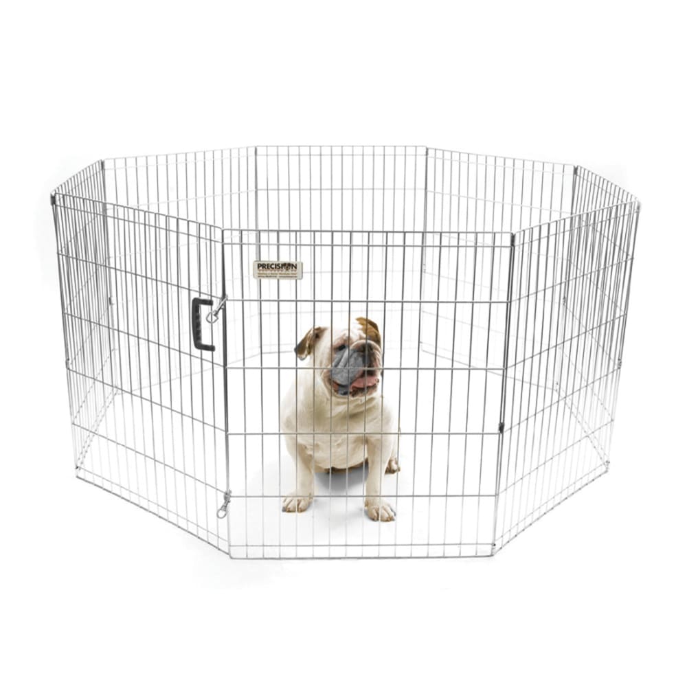 Precision Pet Products Exercise Pen Silver 30 in - Pet Supplies - Precision Pet