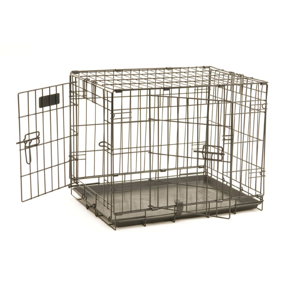 Precision Pet Products ProValu 2 Door Wire Dog Crate Hard-Sided Black 42 in - Pet Supplies - Precision Pet